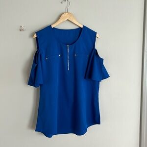 Blue Shoulder Top XL